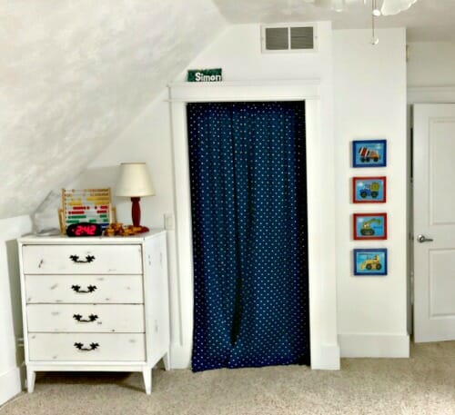 How I Maximized Our Storage In A Closet With Sloped Ceilings