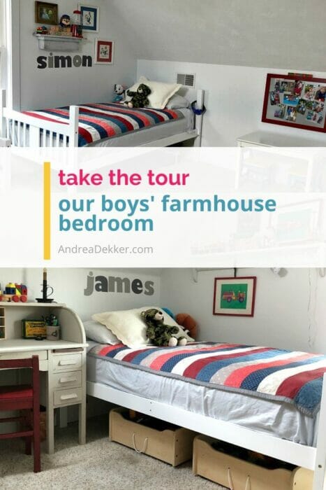 our boys' farmhouse bedroom