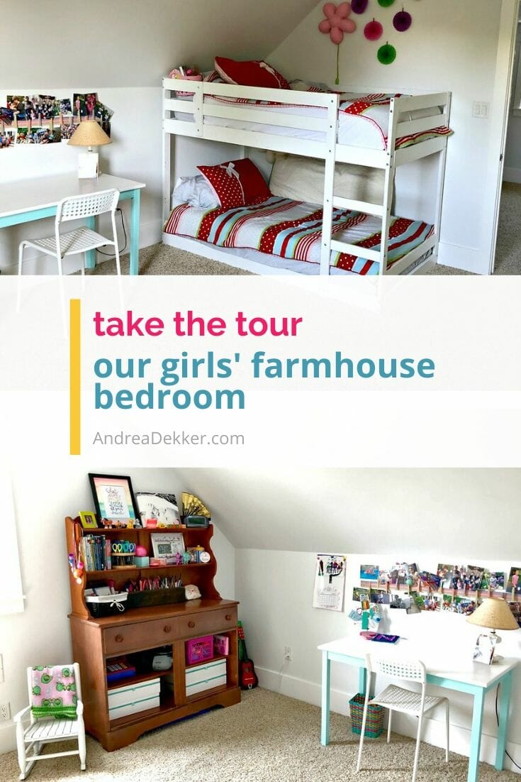 our girls farmhouse bedroom via @andreadekker