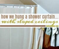 How We Hung A Shower Curtain With Sloped Ceilings Andrea Dekker