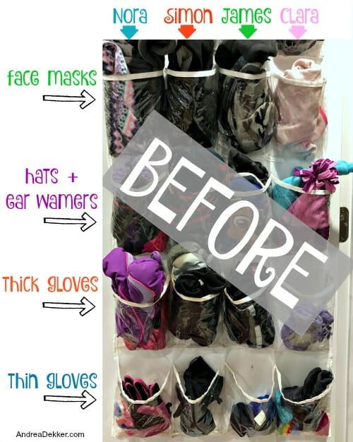 Hat and best sale glove organizer