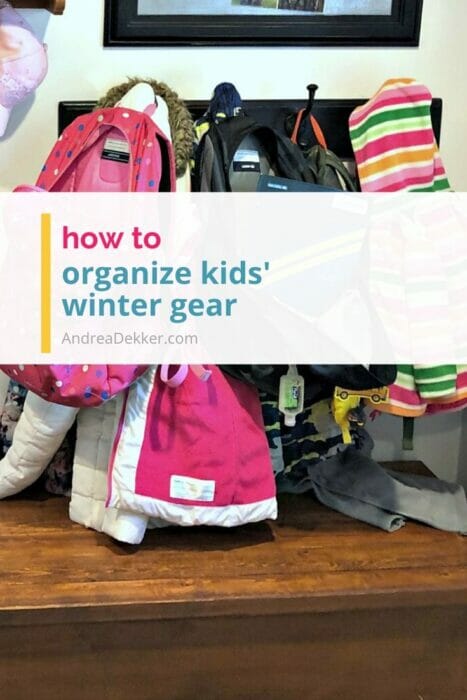 how to organize kids winter gear