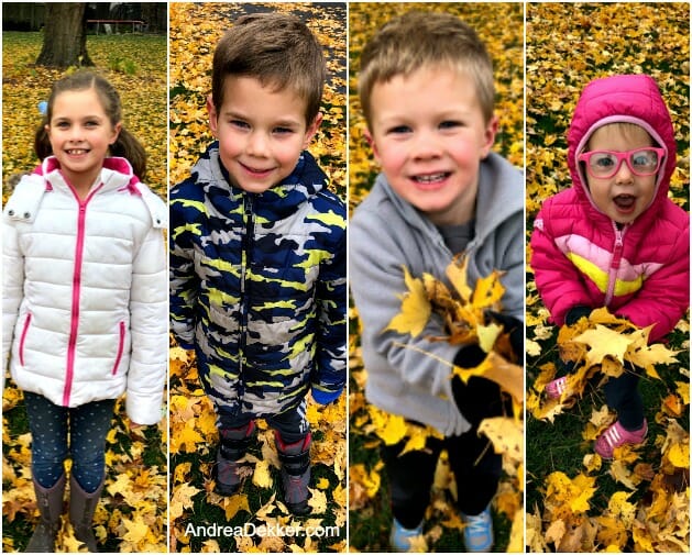 playing in the leaves