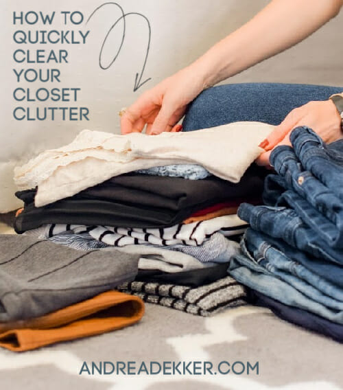 how to clear closet clutter