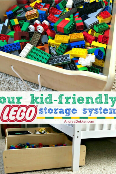 kid friendly lego storage system