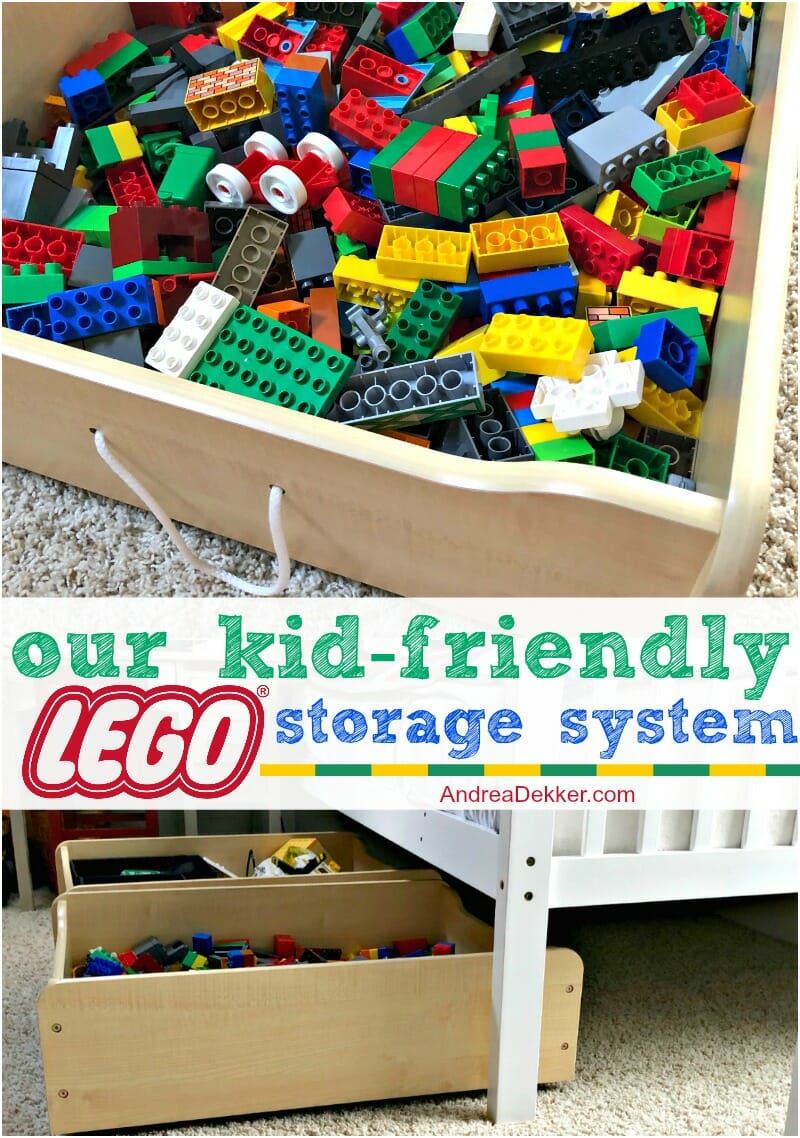 kid friendly lego storage system
