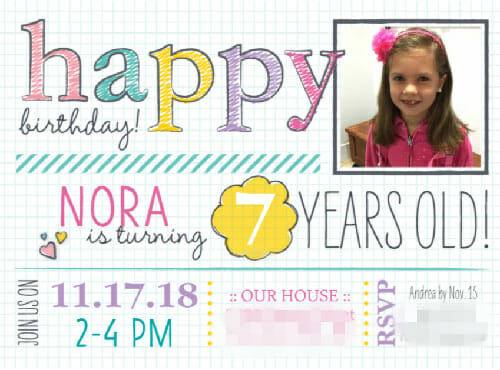 birthday party invitation