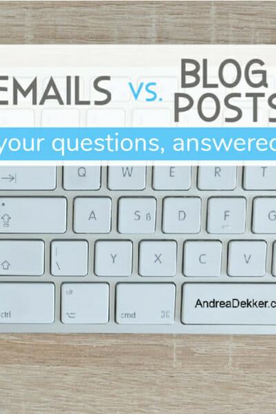 emails versus blog posts