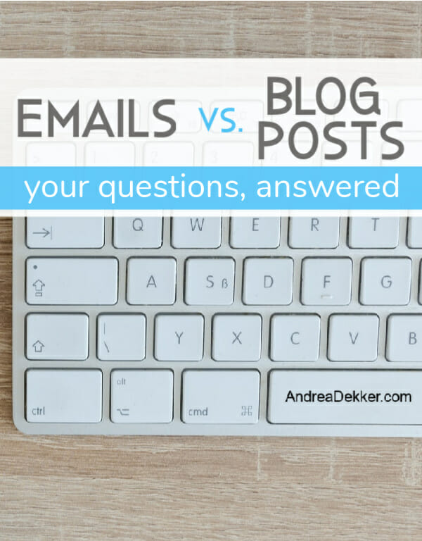 emails versus blog posts