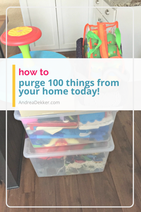 how to purge 100 things from your home today