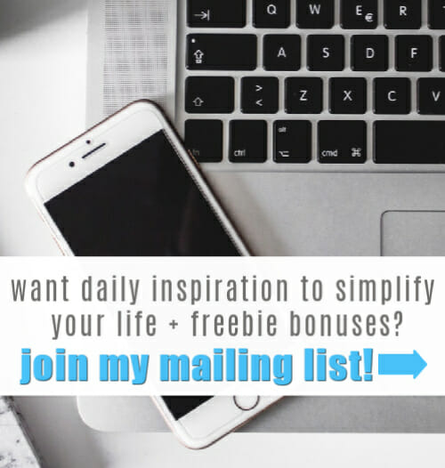 join my email list