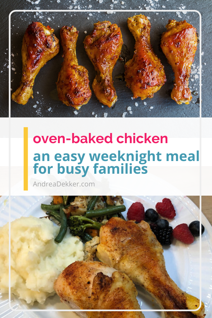 With just 5 minutes of prep work and only 4 simple ingredients, you really can't go wrong with these easy oven-baked chicken drumsticks! via @andreadekker