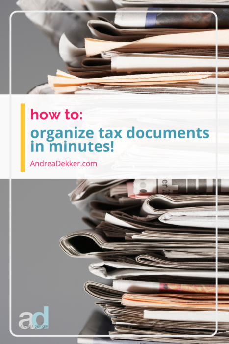 how to organize tax documents