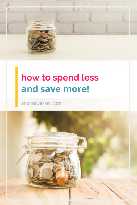 how to spend less and save more