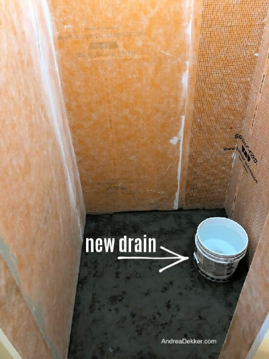 moving the shower drain