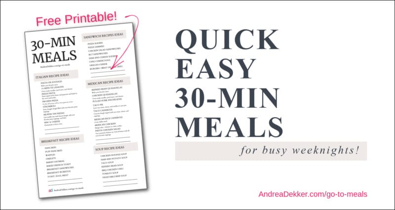 easy 30-minute meals