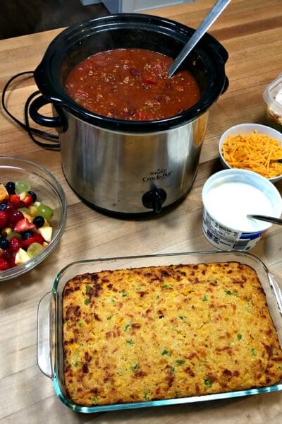 cornbread and chili