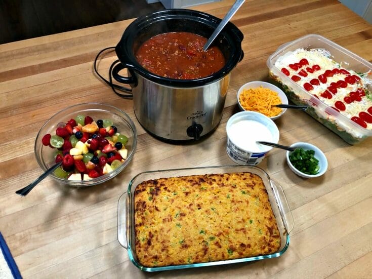 cornbread and chili