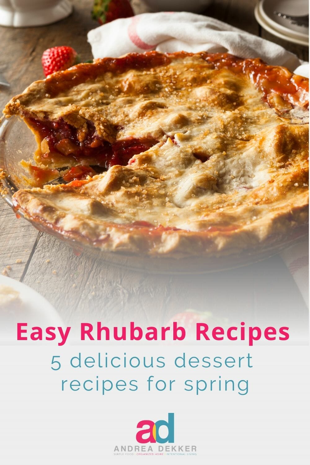 Rhubarb is one of my favorite springtime treats -- thankfully, there are plenty of easy rhubarb dessert recipes to satisfy my hankering for this tart and tangy fruit!  via @andreadekker