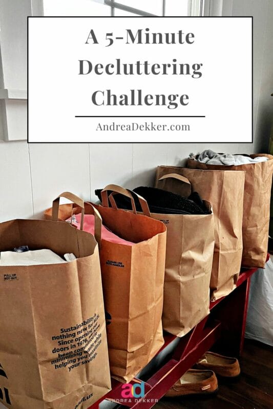 5 minute decluttering challenge