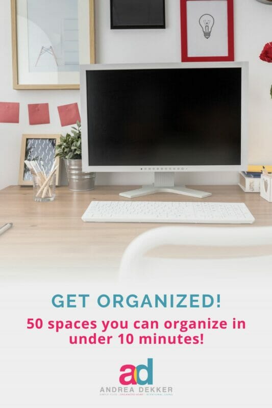50 spaces to organize in 10 miutes