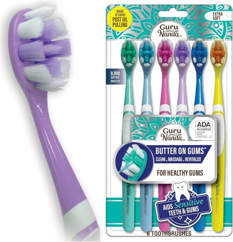 butter on gums toothbrushes