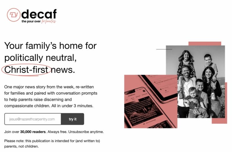 decaf news for families