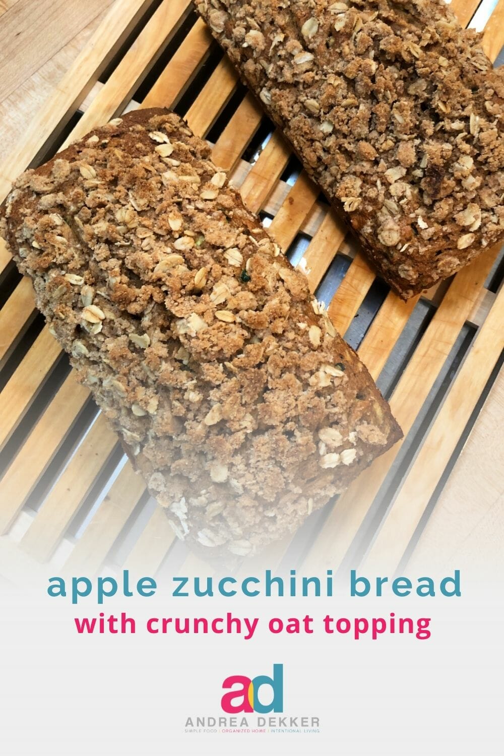 When the summer zucchini season overlaps the early apple crop here in West Michigan, I know it’s time for a loaf (or 6) of our favorite Apple Cinnamon Zucchini Bread. via @andreadekker