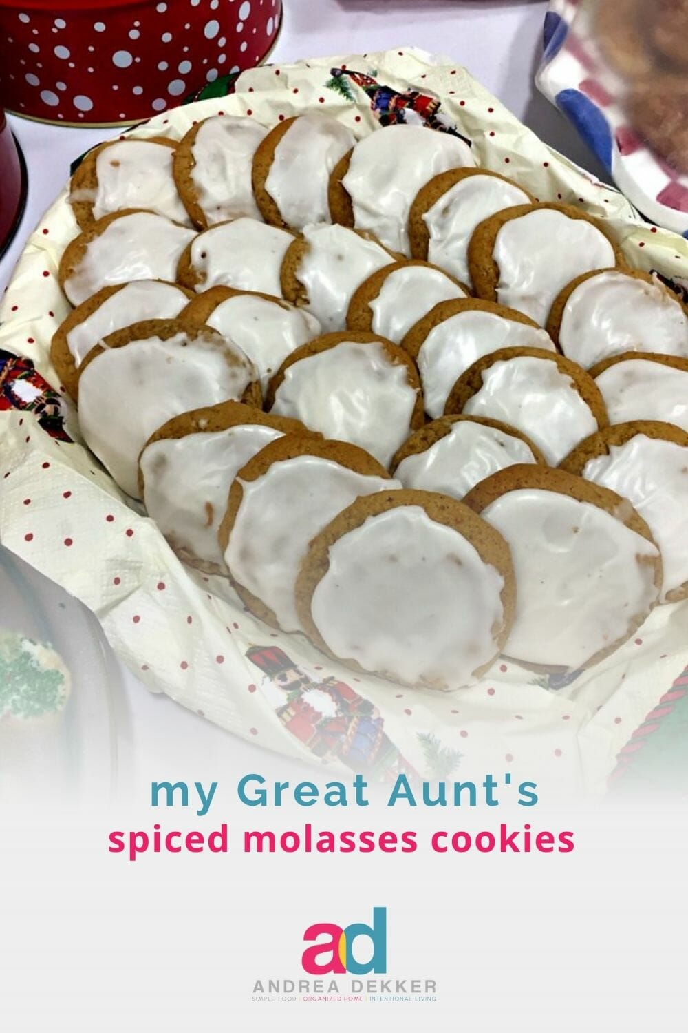 Although these spiced molasses cookies are good year-round, they are especially delicious during the holiday season — a special treat that brings back fond memories for my family! via @andreadekker