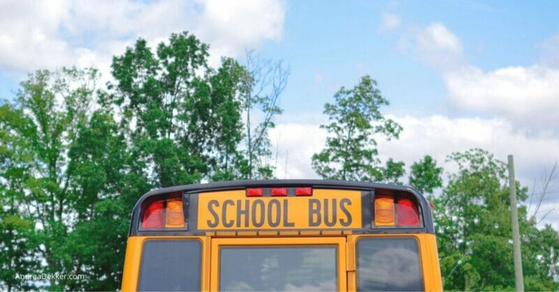 school bus and new school routine