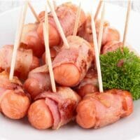 easy bacon-wrapped sausage bites