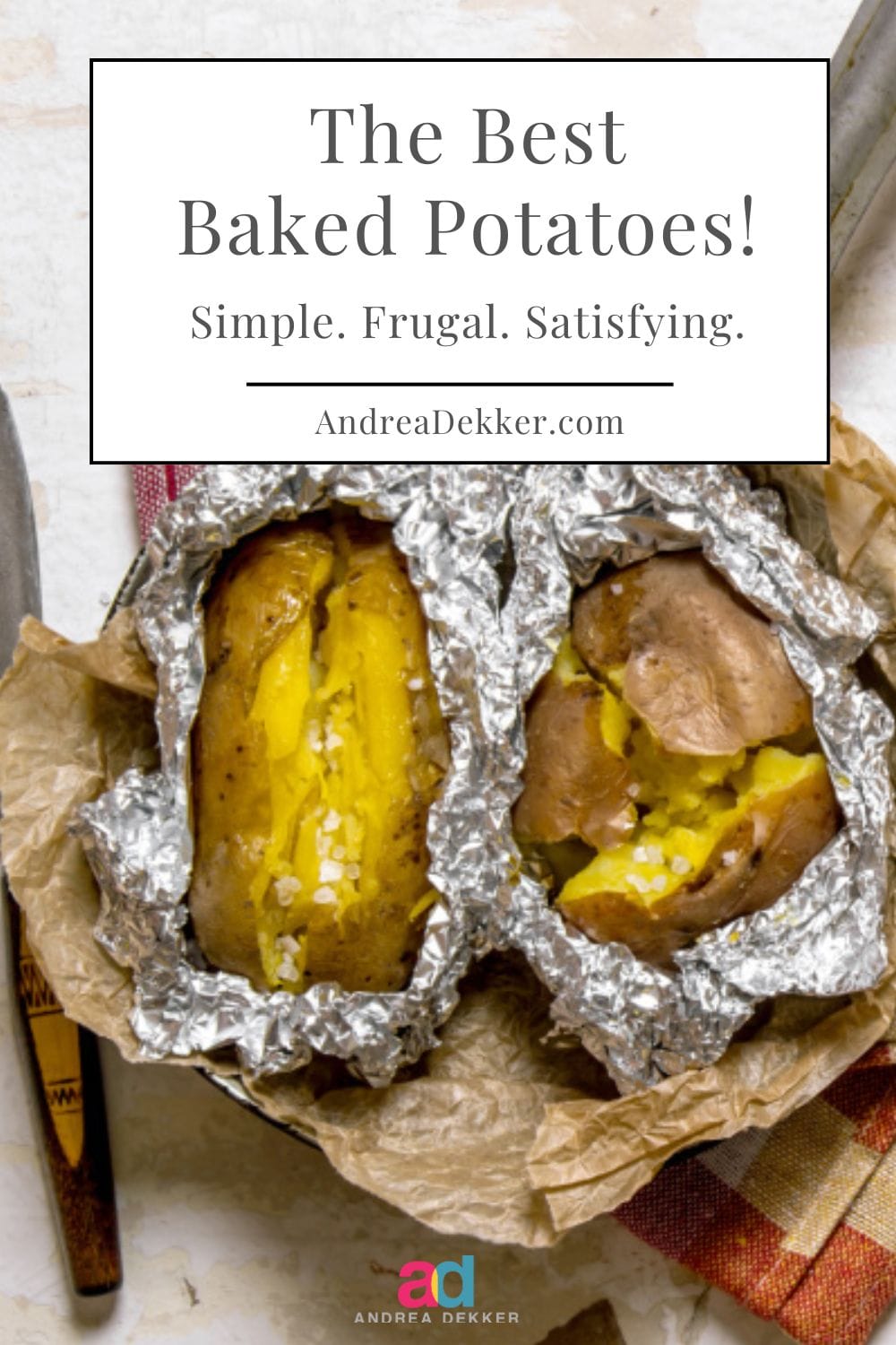 Baked potatoes are the ultimate simple, frugal side dish - crispy on the outside, fluffy on the inside, and perfect with almost any meal. With the right potato and a few easy techniques, you can make them fit any schedule. They’re a filling, family-friendly favorite you’ll come back to time and time again. via @andreadekker