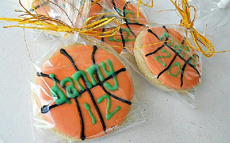 basketball sugar cookies