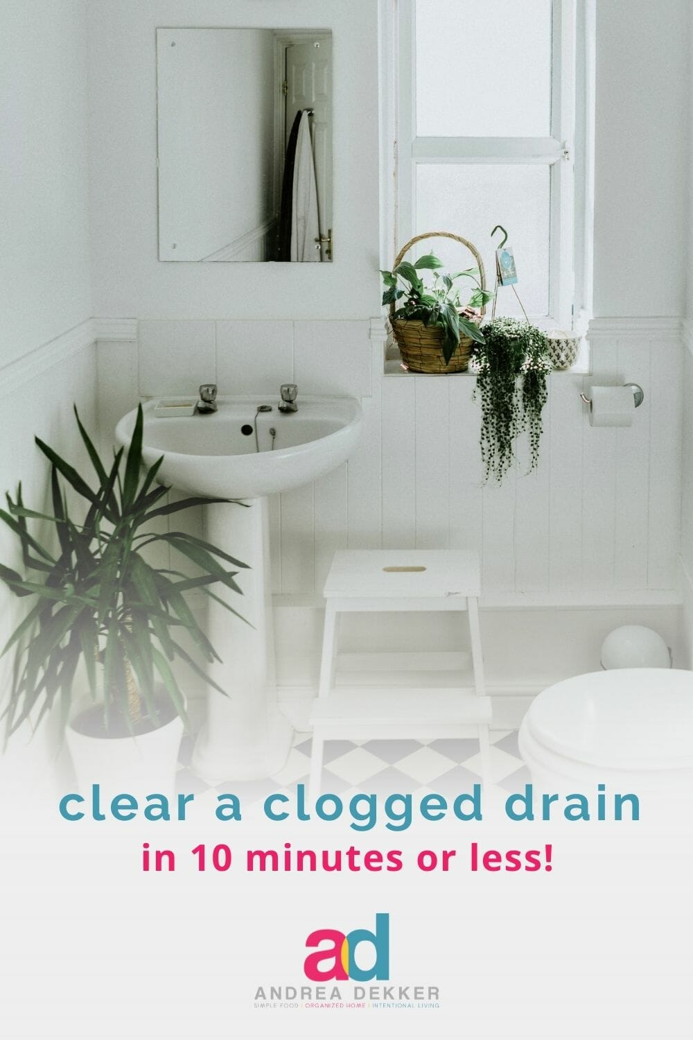 Are you tired of using expensive, toxic chemicals to clean your home? Learn you how to quickly clear a clogged drain using edible ingredients from your kitchen pantry! via @andreadekker