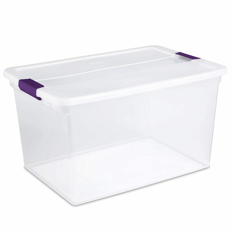 clear storage bin