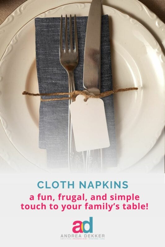 cloth napkin on a dinner plate