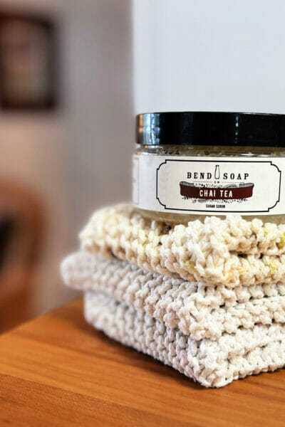 favorite dishcloth and soap