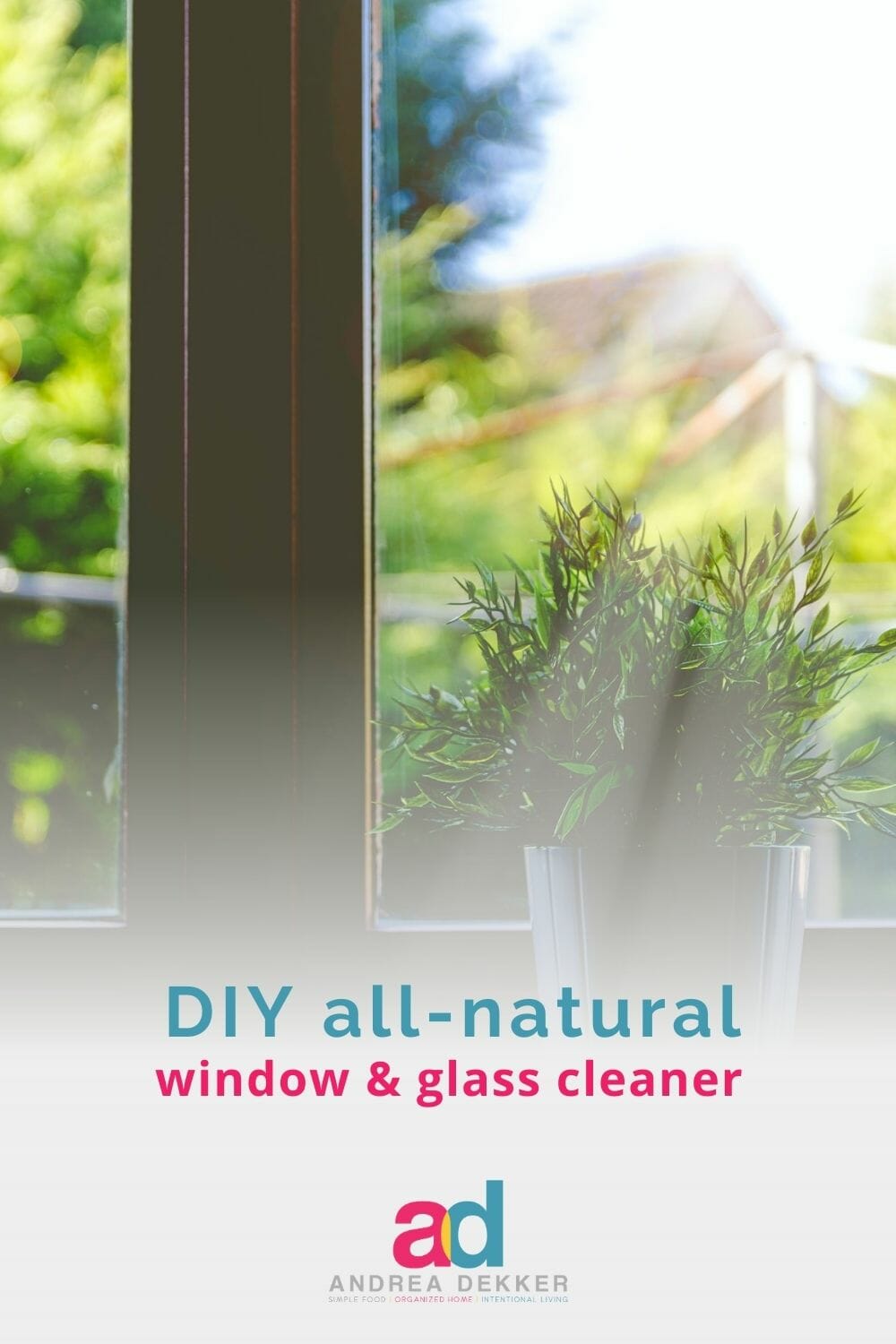 Stop using harsh chemicals to clean your windows, and instead, try my simple, all-natural window and glass cleaner that cleans better and faster than traditional store-bought cleaners! via @andreadekker