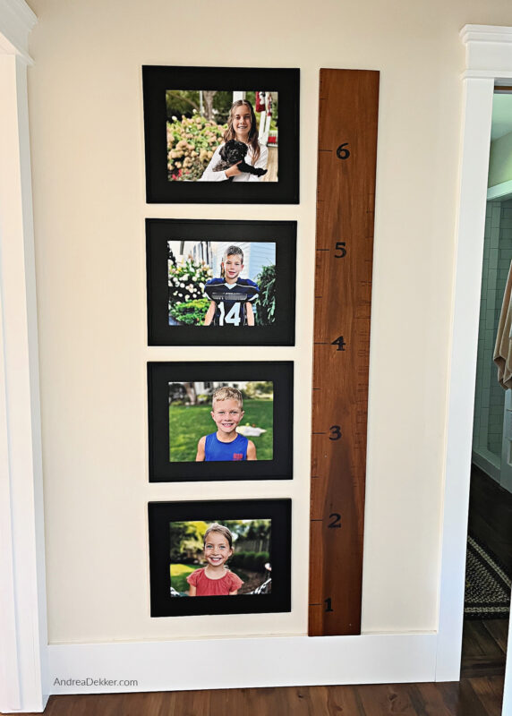 how to make a wooden growth chart