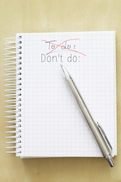 don't do list
