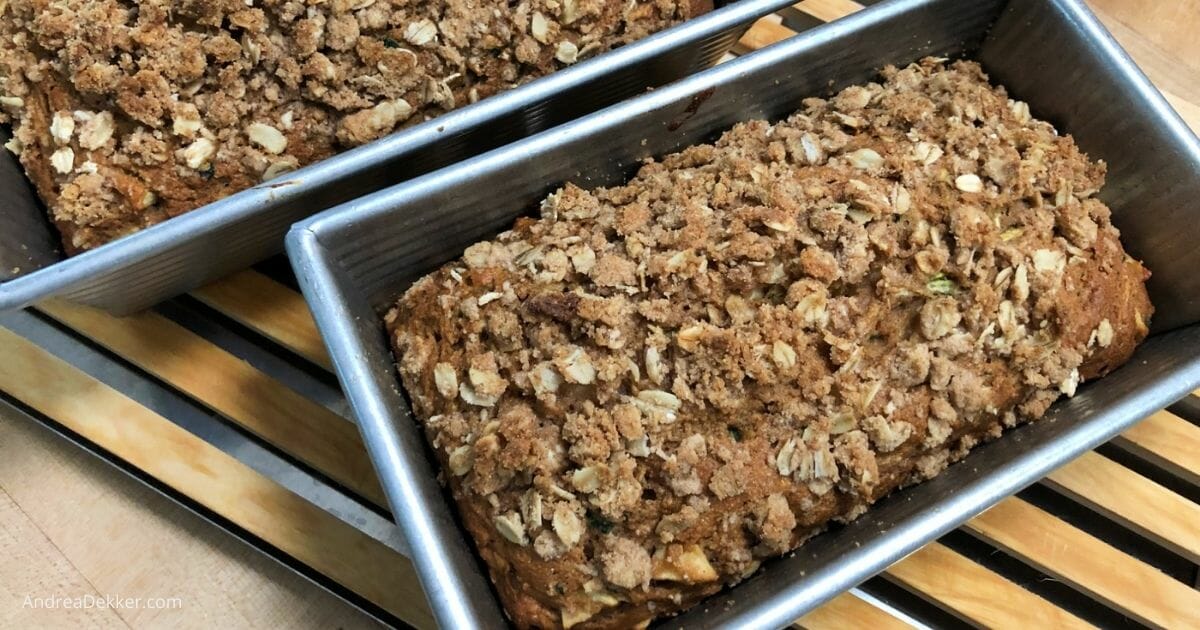 Easy Apple Cinnamon Zucchini Bread Andrea Dekker