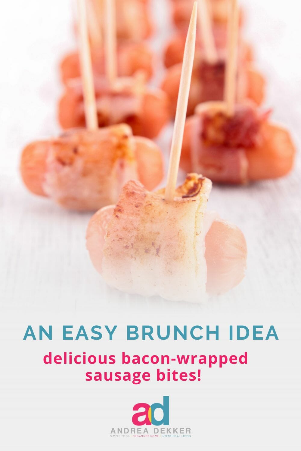 easy bacon-wrapped sausage bites via @andreadekker