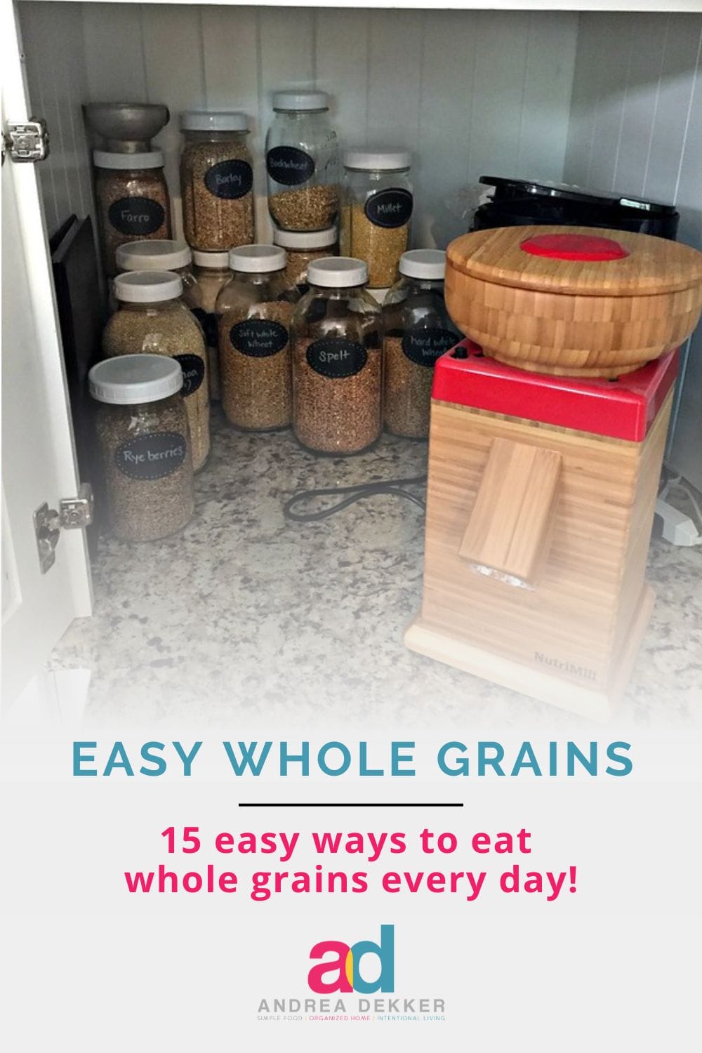 Want to enjoy the health benefits of whole grains but can’t get on board with baking bread every day? I’ve got 15+ ideas to quickly and easily work freshly milled whole grains into your everyday diet with a fraction of the effort required for baking yeast bread! via @andreadekker