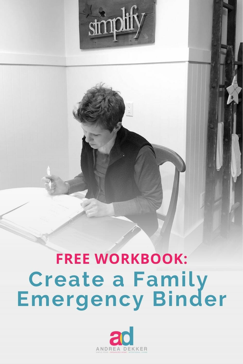 create a family emergency binder