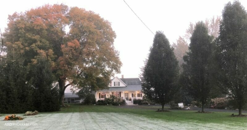 frosty fall morning