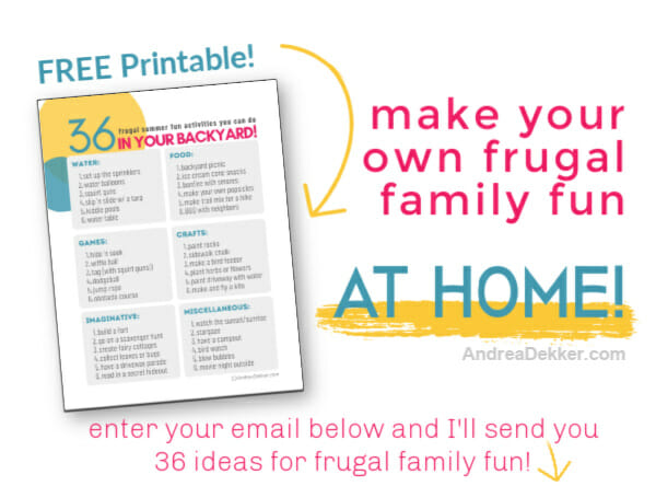 frugal family fun signup form