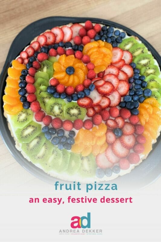 fruit pizza dessert
