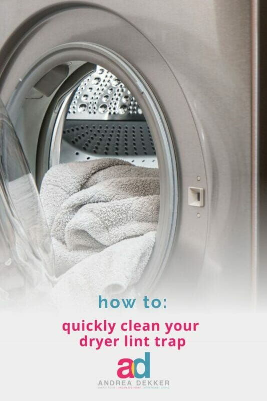 How to clean a dryer lint trap