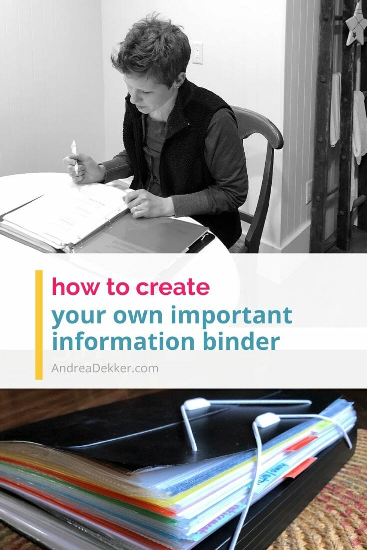 how to create an important information binder via @andreadekker