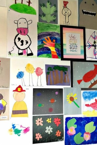 ideas to use up kids artwork